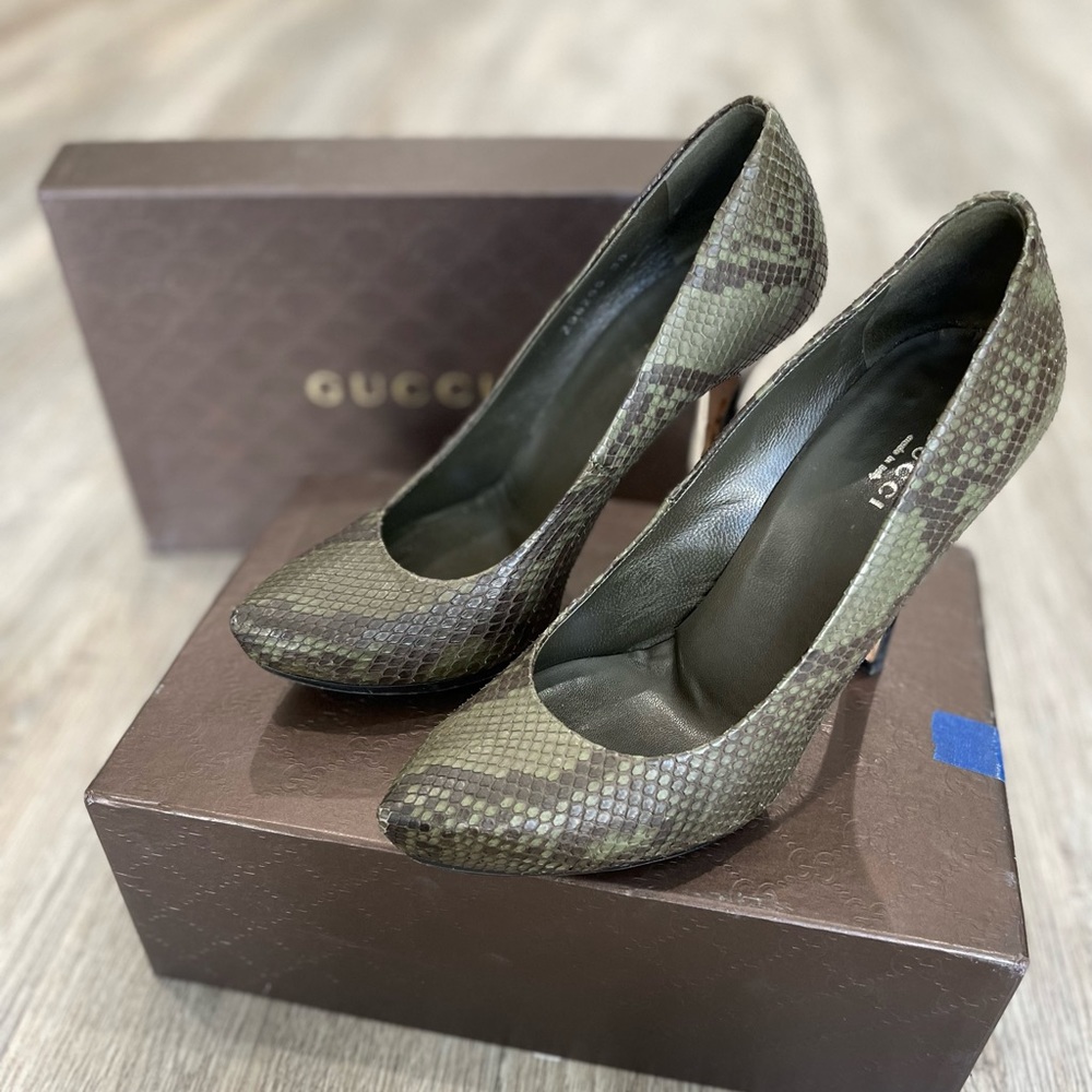 Gucci Python Heels
